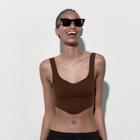 NWT ZARA SEAMLESS CORSET TOP - Picture 2 of 3